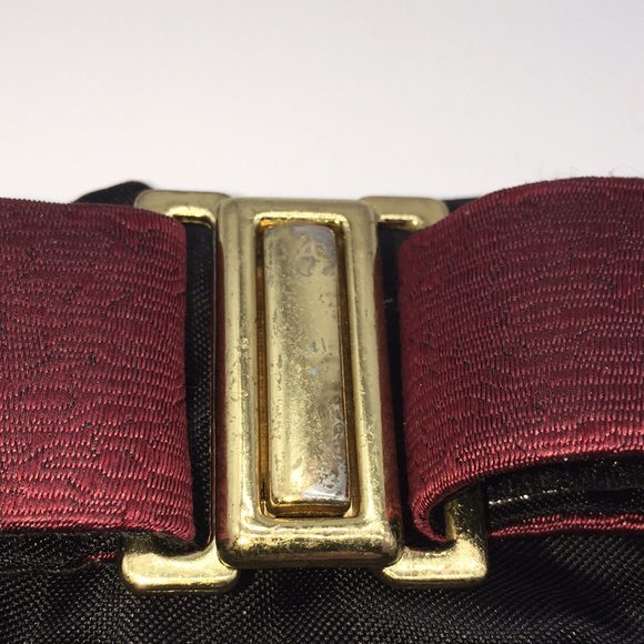 Bow Tie & Cummerbund Dark Red 100% Silk with Box - Picture 7 of 12